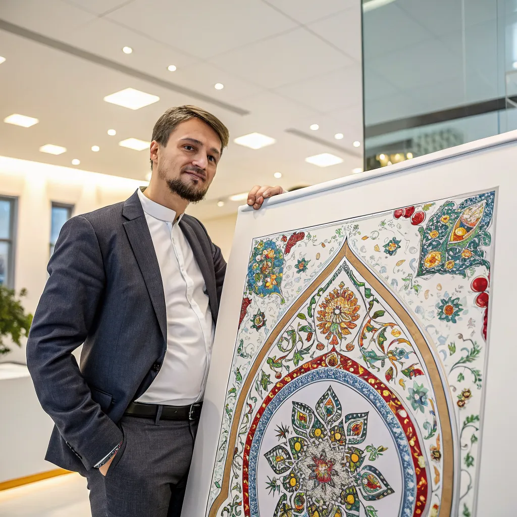 El çizimi dekoratif illüstrasyon